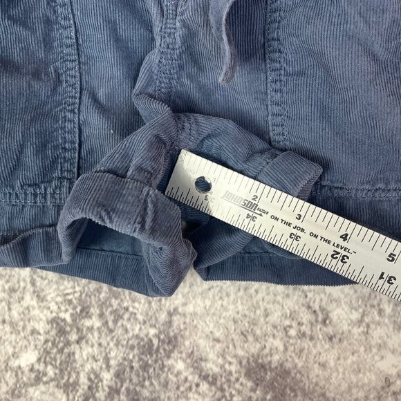 SO Blue Corduroy Cuffed Bow Pleated Short Shorts High Rise Womens 1 - Picture 10 of 10